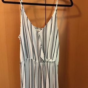 pacsun Black and white stripped romper
